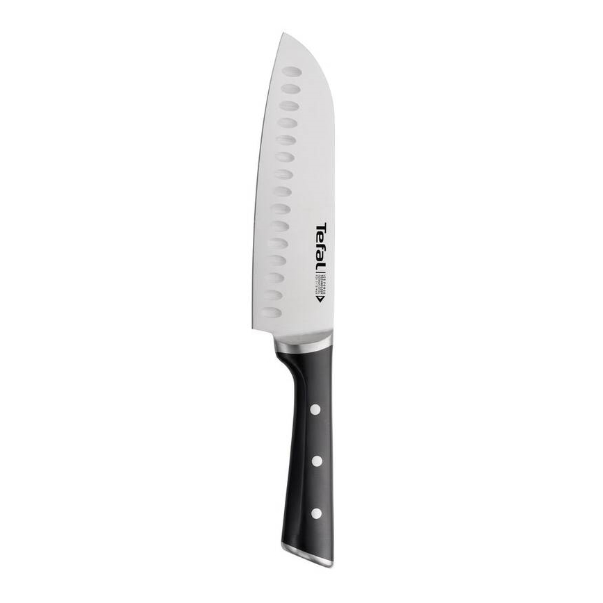 Tefal - Nerūdijančio plieno peilis santoku ICE FORCE 18 cm chromas/juoda