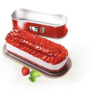 Tefal - Sulankstoma ovali kepimo forma DELIBAKE 30x11 cm raudona