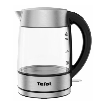 Tefal - Virdulys GLASS 1,7 l  2200W/230V chromas