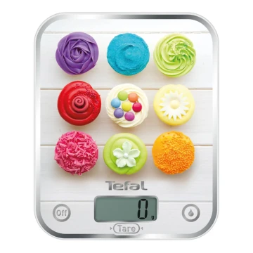 Tefal - Virtuvinės svarstyklės OPTISS CUPCAKES 2xAAA