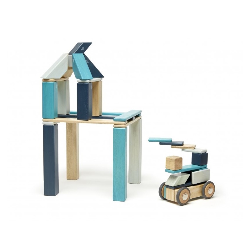 TEGU - Magnetinis pastato rinkinys Blue 42 vnt.