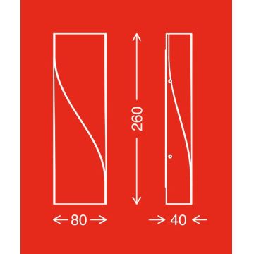 Telefunken 312704TF - LED sieninis lauko šviestuvas 2xLED/5,5W/230V IP44 sidabras