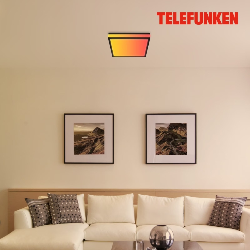 Telefunken 321305TF - LED RGBW Reguliuojamas lubinis šviestuvas LED/18W/230V 3000-6500K + nuotolinio valdymo pultas