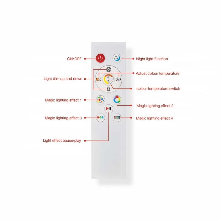 Telefunken 321706TF - LED RGB Pritemdymo panelė LED/24W/230V 3000-6500K + nuotolinio valdymo pultas