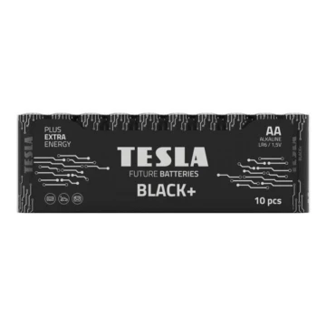 Tesla Batteries - 10 vnt. Šarminė baterija AA BLACK+ 1,5V 2800 mAh