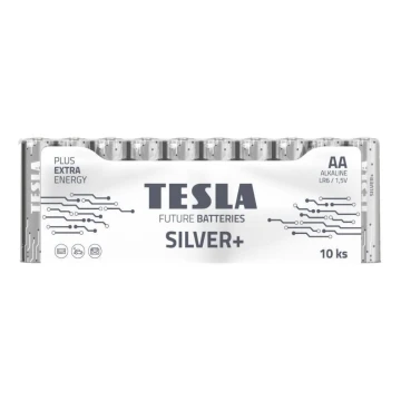 Tesla Batteries - 10 vnt. Šarminė baterija AA SILVER+ 1,5V 2900 mAh