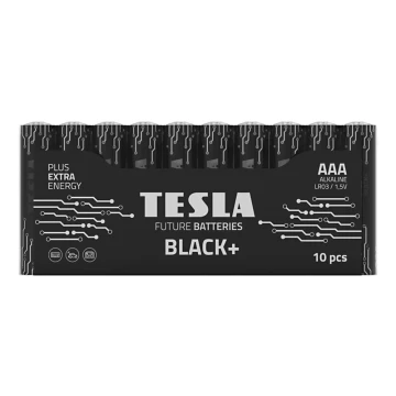 Tesla Batteries - 10 vnt. Šarminė baterija AAA BLACK+ 1,5V 1200 mAh