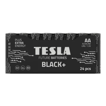 Tesla Batteries - 24 vnt. Šarminė baterija AA BLACK+ 1,5V 2800 mAh