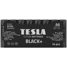 Tesla Batteries - 24 vnt. Šarminė baterija AA BLACK+ 1,5V