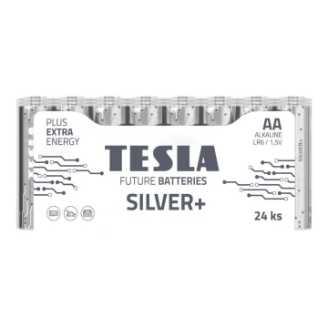 Tesla Batteries - 24 vnt. Šarminė baterija AA SILVER+ 1,5V 2900 mAh