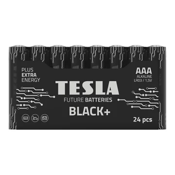 Tesla Batteries - 24 vnt. Šarminė baterija AAA BLACK+ 1,5V 1200 mAh