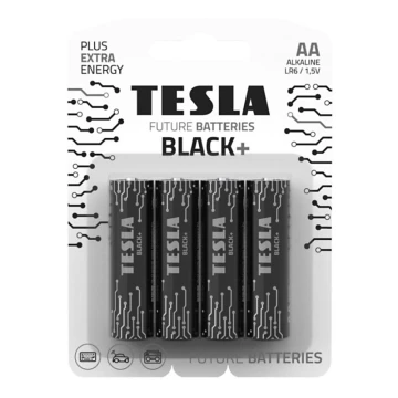Tesla Batteries - 4 vnt. Šarminė baterija AA BLACK+ 1,5V 2800 mAh