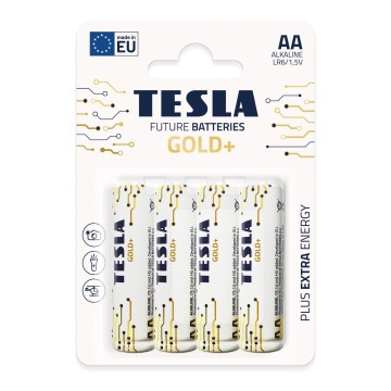 Tesla Batteries - 4 vnt. Šarminė baterija AA GOLD+ 1,5V 3200 mAh