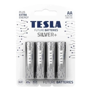 Tesla Batteries - 4 vnt. Šarminė baterija AA SILVER+ 1,5V 2900 mAh