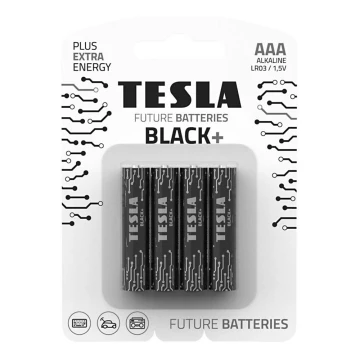 Tesla Batteries - 4 vnt. Šarminė baterija AAA BLACK+ 1,5V 1200 mAh
