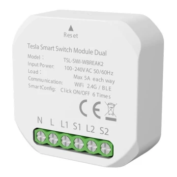 TESLA Smart - Išmanioji relė 1200W/230V Wi-Fi