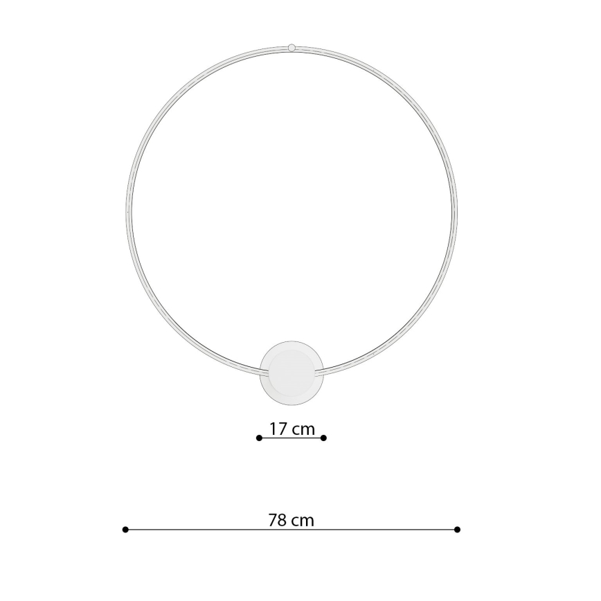 Thoro TH.224 - LED Lubinis šviestuvas RIO LED/50W/230V CRI90 3000K d. 78 cm aukso