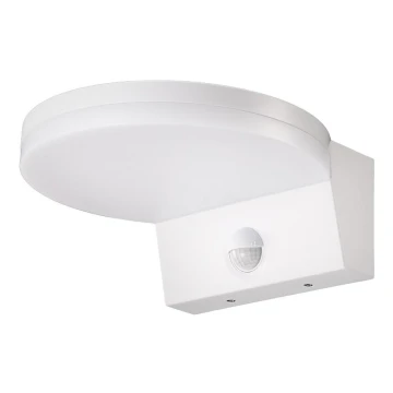 Top Light - LED Lauko sieninis šviestuvas su jutikliu NOVARA LED/15W/230V IP65 balta