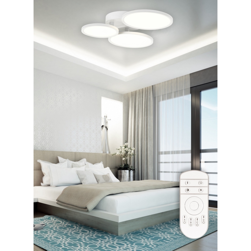 Top Light - LED Pritemdomas tvirtinamas sietynas MERKUR LED/50W/230V 3000-6500K balta + nuotolinio valdymo pultas