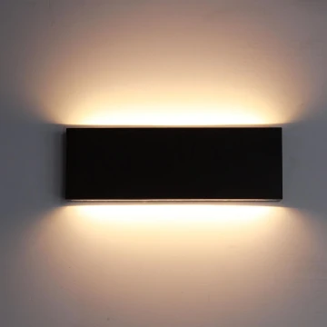 Top Light - LED sieninis lauko šviestuvas OBLIGO LED/12W/230V IP65 juoda