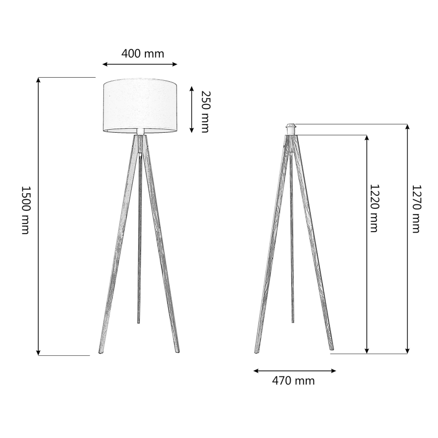 Toršeras ALBA 1xE27/60W/230V rotangas/pušis