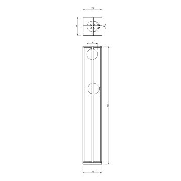 Toršeras DIEGO 2xE14/40W/230V juodas