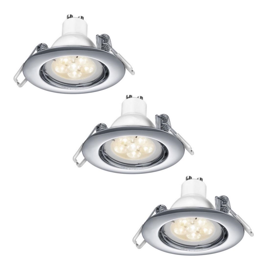 TRIO - KOMPLEKTAS 3x LED Pritemdomas įleidžiamas lubinis šviestuvas LED/5,5W/230V