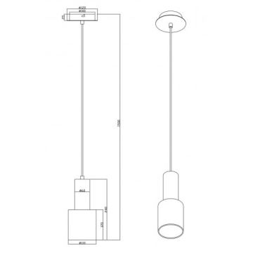 Trio - Pakabinamas sietynas WAILER 1xGU10/5W/230V smėlio spalvos