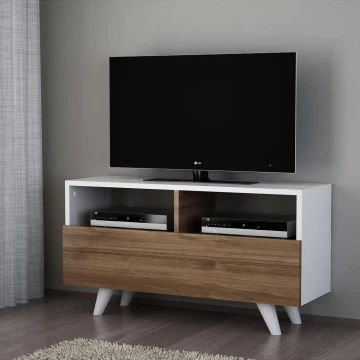 TV staliukas NOVELLA 50,6x90 cm baltas/rudas