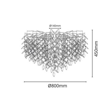 Tvirtinamas krištolinis sietynas 12xG9/40W/230V auksas