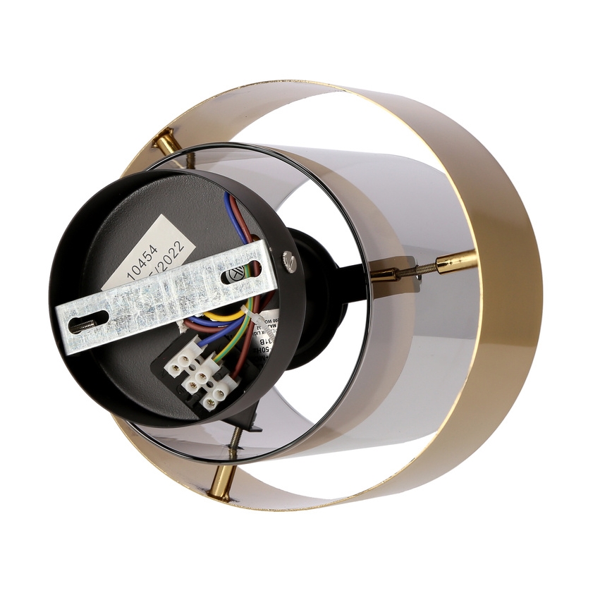 Tvirtinamas sietynas SPIEGA 1xE27/60W/230V auksas/juoda