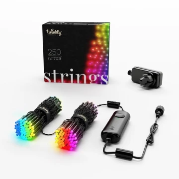 Twinkly - LED RGB šviesos reguliavimas lauko Kelėdinė girlianda STRINGS 250xLED 23,5m IP44 Wi-Fi