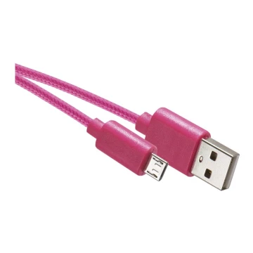 USB kabelis USB 2.0 A jungtis / USB B mikro jungtis rožinė