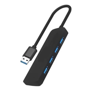 USB Skirstytuvas 4xUSB-A 3.0 juodas