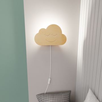 Vaikiškas sieninis šviestuvas CLOUD 1xE14/10W/230V debetis