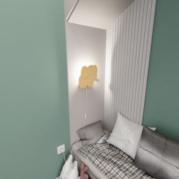 Vaikiškas sieninis šviestuvas SAFARI 1xE14/10W/230V dramblys