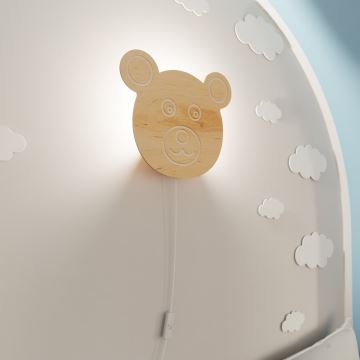 Vaikiškas sieninis šviestuvas TED 1xE14/10W/230V meška