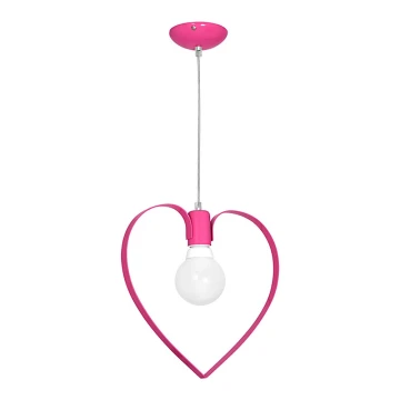 Vaikiškas šviestuvas LOVE 1xE27/60W/230V rožinis