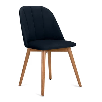 Valgomojo kėdė BAKERI 86x48 cm tamsiai mėlyna/bukas