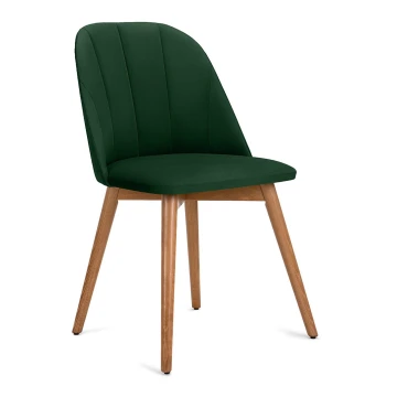 Valgomojo kėdė BAKERI 86x48 cm tamsiai žalia/bukas