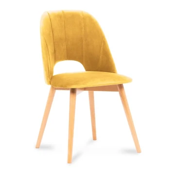 Valgomojo kėdė TINO 86x48 cm geltona/bukas