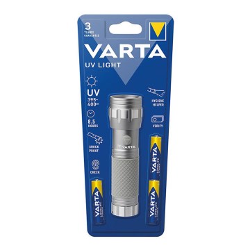 Varta 15638101421 - LED žibintuvėlis UV LIGHT UV/3xAAA