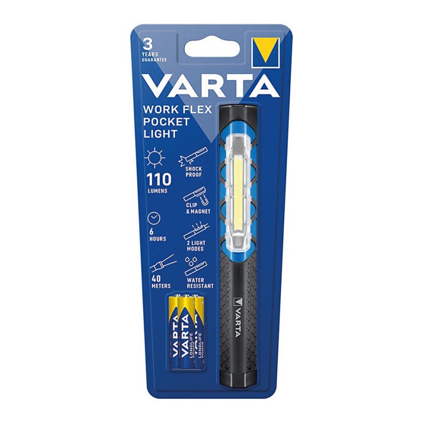 Varta 17647101421 - LED žibintuvėlis WORK FLEX POCKET LIGHT LED/3xAAA IPX4