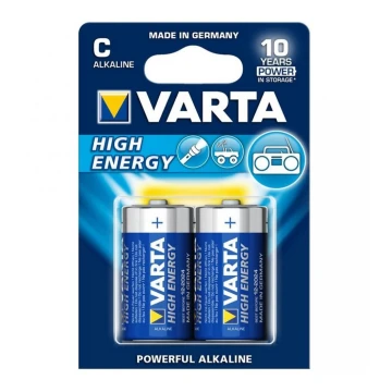 Varta 4914 - 2 vnt šarminės baterijos  HIGH ENERGY C 1,5V