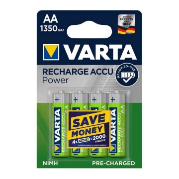 Varta 56746101404 - 4 vnt. Šarminė baterija RECHARGE AA 1.2V / 1350 mAh