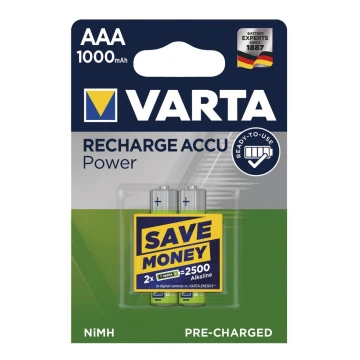 Varta 5703301402 - 2 vnt. Šarminė baterija RECHARGE AAA 1.2V