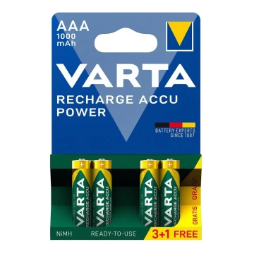 Varta 5703301494 - 3+1 vnt Įkraunamos baterijos ACCU AAA Ni-MH/1000mAh/1,2V