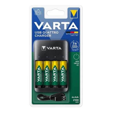 Varta 57652101451 - Baterijos įkroviklis 4xAA/AAA 2100mAh 5V