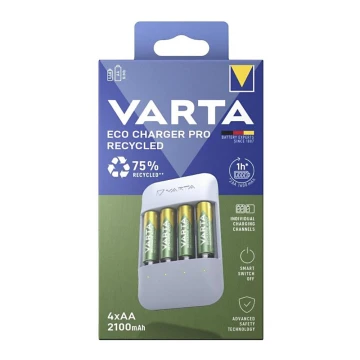 Varta 57683101121 - Baterijos įkroviklis 4xAA/AAA 2100mAh 5V