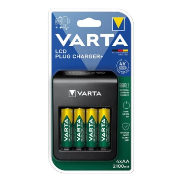 Varta 57687101441 - LCD Baterijos įkroviklis 4xAA/AAA 2100mAh 230V